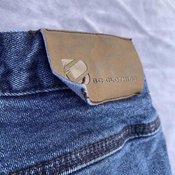 BC Clothing Mens Fleece Lined Medium Wash Blue Jeans Straight Leg 40x30 READ​​ - Picture 11 of 12